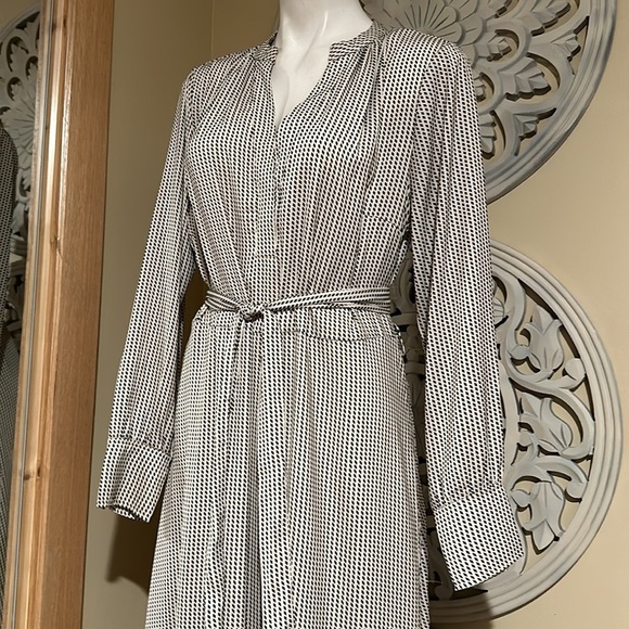 H&M Black and White Checkered Midi Dress - Picture 2 of 4